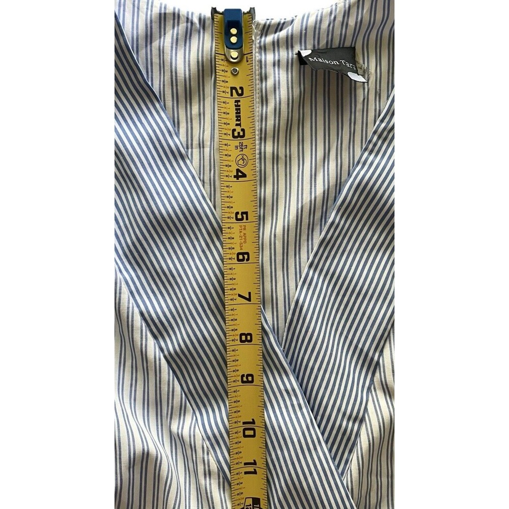 Maison Tara Blue and White Striped Maxi Dress - Picture 8 of 15